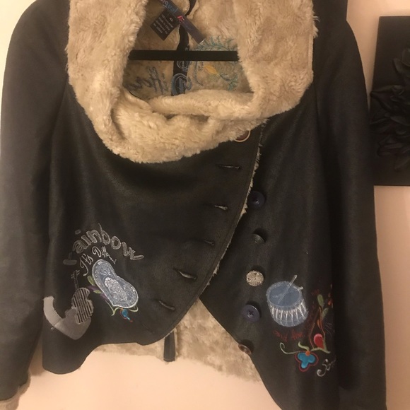 Desigual designer jacket. Sherpa fleece lining. - Picture 8 of 8